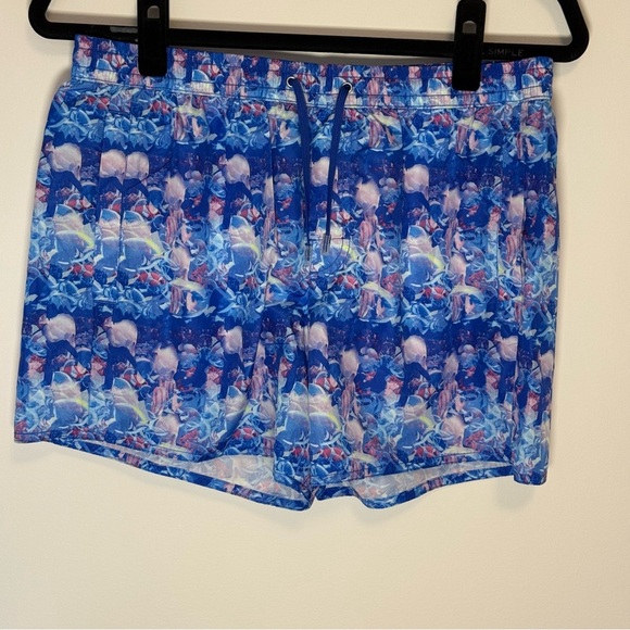 NWT Calzedonia Blue Patterned Men’s Swim Trunks Size L - Picture 1 of 7